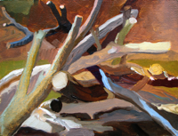 Woodpile VII   10x13   Oil on Panel   2014